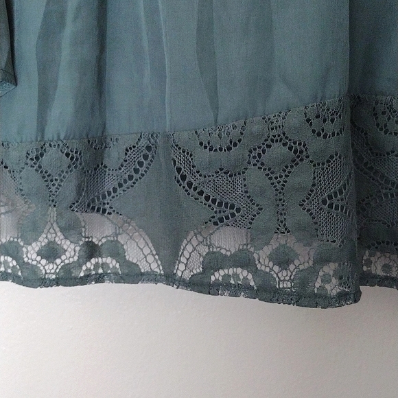 Olive Green Long Sleeve Blouse - Picture 4 of 7